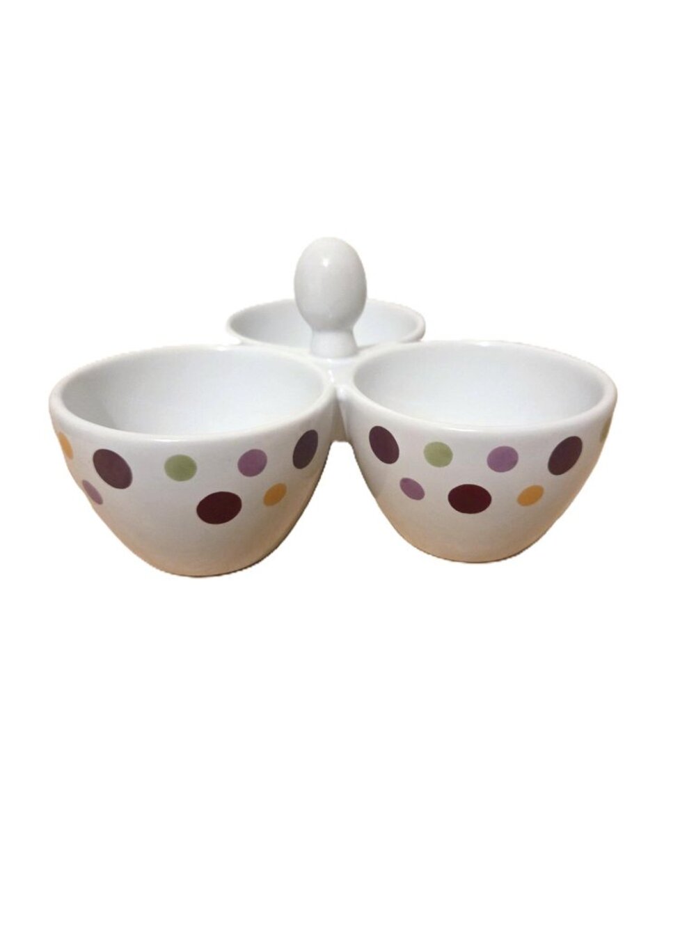 Pampered Chef Polka Dot 3-Part Serving Dish